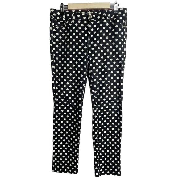 Kate Spade New York Polka Dot  Perry Street  Black Cream  Size 29‎ Jeans - Picture 1 of 11
